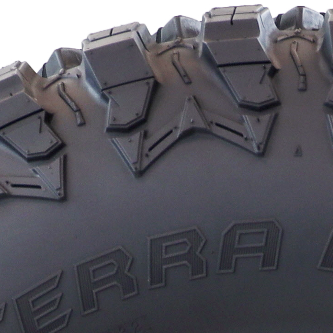 Close up view of the sidewall lugs of the Terra Master tire