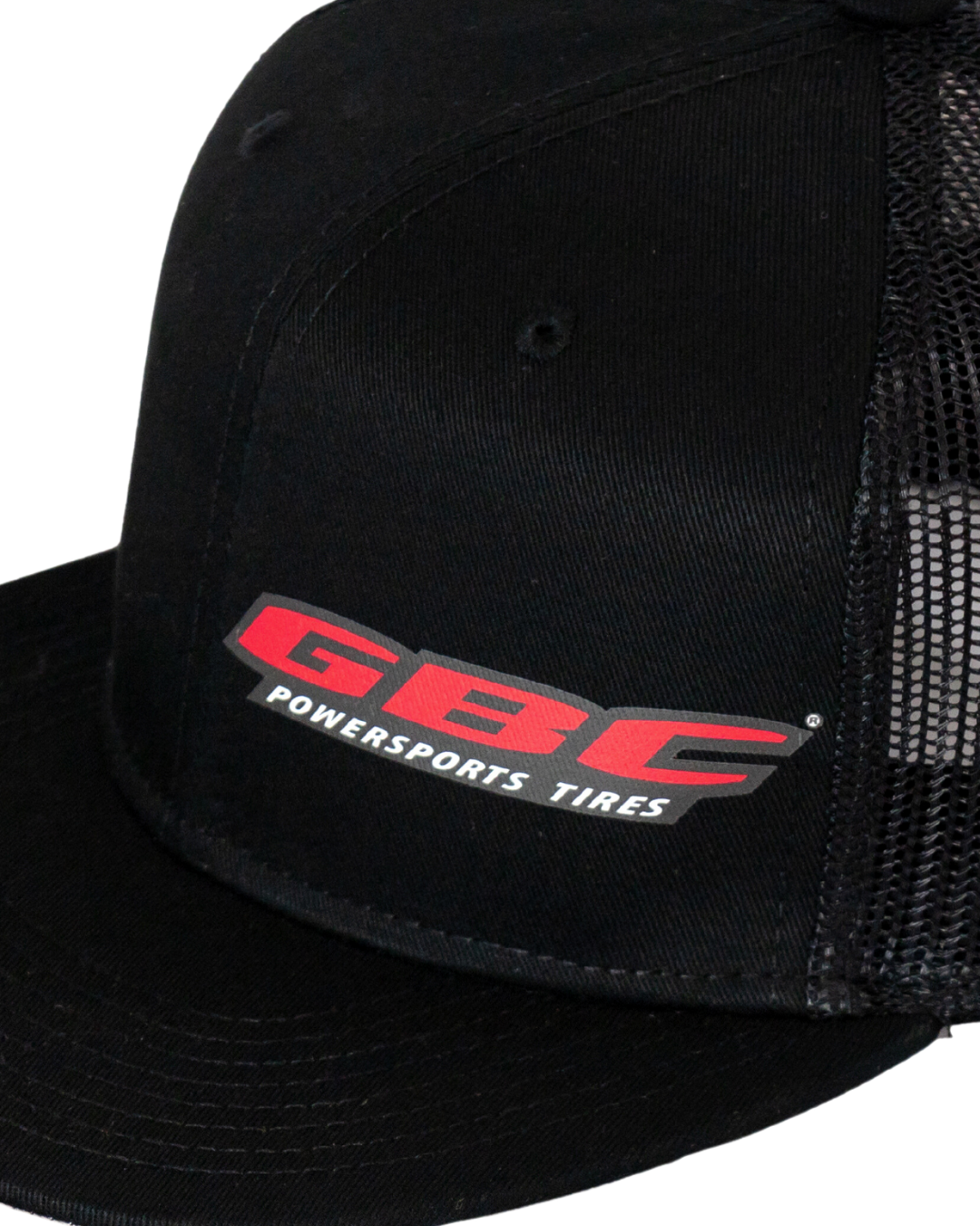 GBC Powersports Black Hat with Red Logo