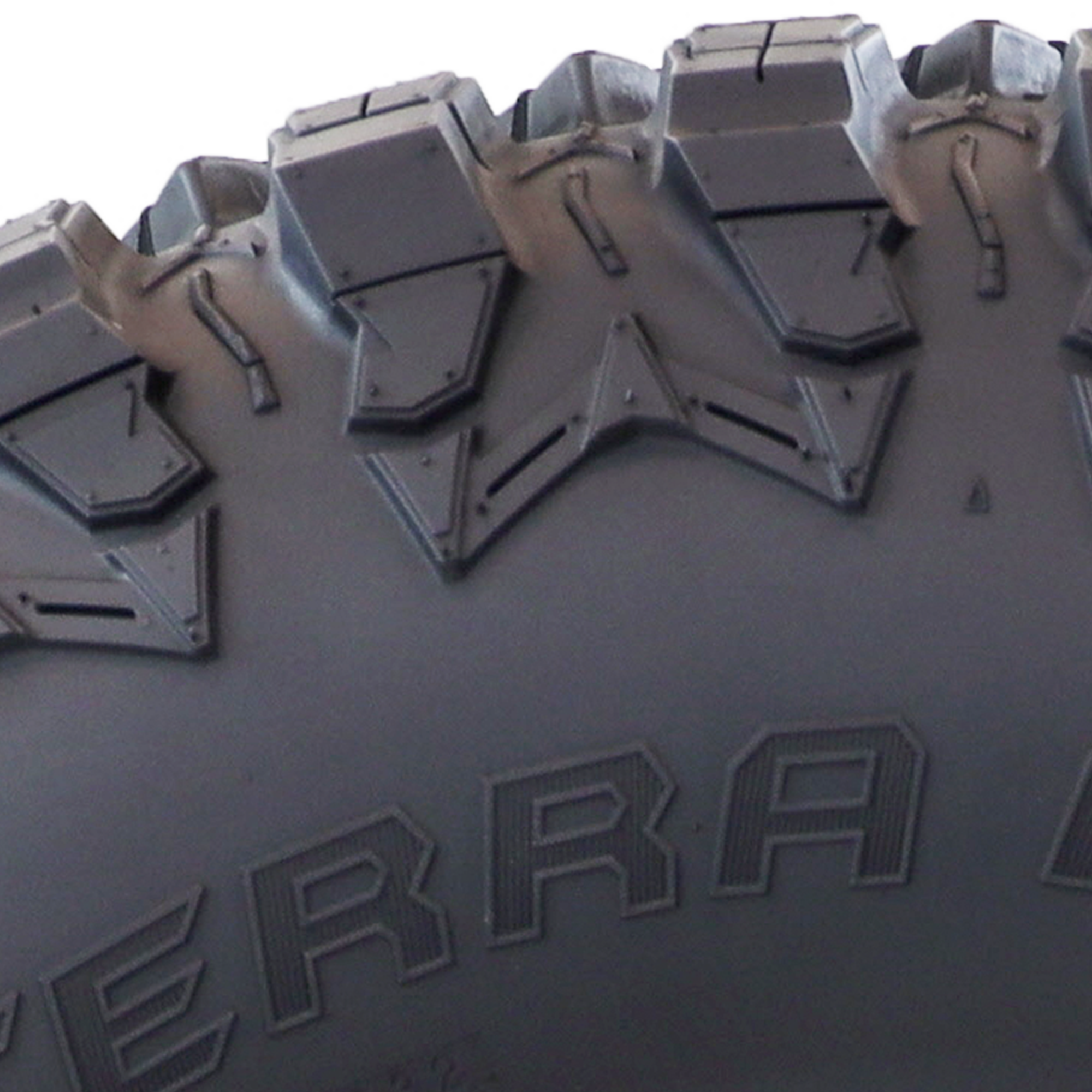 Close up view of the sidewall lugs of the Terra Master tire